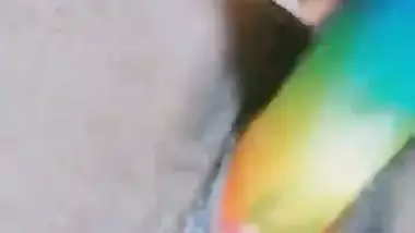 White orgasm pussy masturbation with dildo by horny girl