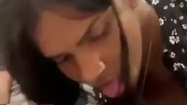 GF gives an Indian blowjob to her lover before his friend