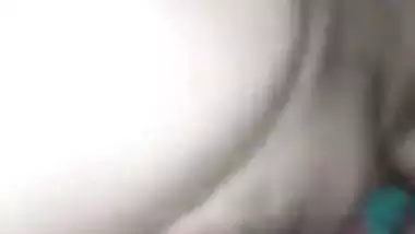 Pink cunt showing after fucking by a shy girl