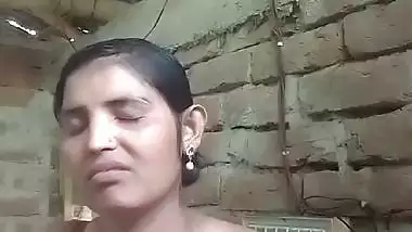 Village girl striptease cute boobs showing for lover