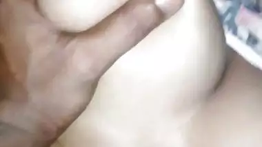 Horny mature MILF pussy fucking with boob pressing