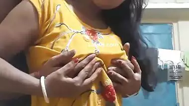 Bhabhi blowjob and fucking incest with young devar