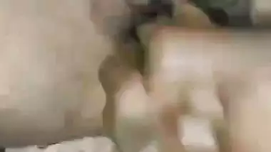 Husband fingering wife pussy harder before fucking