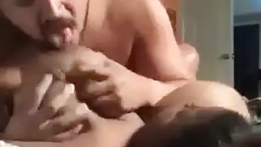 Massive boobs wife feeding husband at night before sex