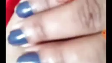 Tight pink pussy and round boobs showing GF video call